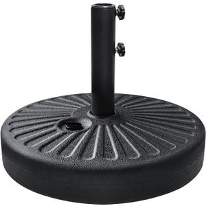 EliteShade USA 18" 82LBS Capacity Heavy Duty Patio Umbrella Stand, Water or Sand Filled Base, Rust-Free Outdoor Holder with 2 Adjustable Knobs for Backyard, Deck, Lawn, Poolside Fits 1.5"-1.9" Poles
