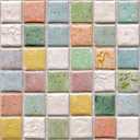 IOHEFY 10PCS 12x12 Inch Peel and Stick Floor Tiles Self Adhesive Vinyl Flooring Tile Retro Cracked Glaze Mosaic Stickers Removable Wall Decals Kitchen Bathroom Laundry Balcony DIY Home Decoration