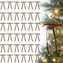 2 x 36 Pcs Velvet Bows for Christmas Tree - 5 x 7 in Velvet Ornaments for Christmas Tree Bows, Wreath, Garland, Stocking, Gift - Vintage Christmas Decor Decoration (Brown)