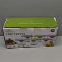 16oz Glass Meal Prep Containers with Lids, Airtight 2 Cup Glass Food Storage Containers Set, Heat-Resistant BPA-Free Container for Soup, Leftovers, Microwave, Oven, Dishwasher & Freezer Safe (6 Packs) (Multicolor)