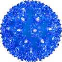 Novelty Lights LED 6in 50 Light Starlight Sphere, Blue, Ornament Ball Light, 5ft Hanging Cord with S Hook, 12ft Power Cord with Stackable Plug, Commercial Grade