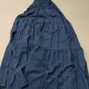 PRETTYGARDEN Women's Summer Maxi Dress 2025 Casual Boho Sleeveless Spaghetti Strap Smocked Tiered Long Beach Sundresses (Dark Blue, Size S)