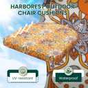 HARBOREST Outdoor Chair Cushions Set of 4, Water Resistant Patio Chair Cushions with Ties, Outdoor Seat Cushions for Patio Furniture, 17"x16"x2", Blooming