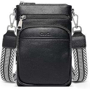 CLUCI Small Crossbody Bags for Women PU Leather Cell Phone Purse Wallet with Adjustable Guitar Strap