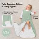Yoofoss Rayon Made from Bamboo Baby Sleep Sack 12-18 Months 1.0 Tog Baby Wearable Blanket, Super Soft Infant Toddler Sleeping Sack 2-Way Zipper