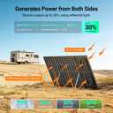 HQST 400W Solar Panel, 2 * 200W, N-Type, Bifacial, 16BB, 25.4% Efficiency,