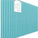 Honoson 12 Pack 47" x 35" Large Cork Board Alternative Felt Bulletin Board Wall Tiles with Safe Square Adhesive Large Roll Cork Tiles for Walls Organize Home Office Classroom Pin Panels(Lake Blue)