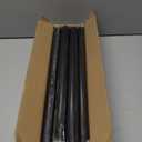 Black Curtain Rods, Room Darkening Rod for Windows 48 to 90 Inches(4-7.5Ft), Wrap Around Curtain Rods, Heavy Duty Blackout Drapery,Modern Decorative Window Treatment Rod, Matte Black