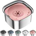 UPSKY 3L Dog Water Bowl 101oz Stainless Steel No Spill Large Capacity Dog Food Water Bowl Slow Water Feeder, Spill Proof Pet Water Dispenser Vehicle Carried Travel Water Bowls