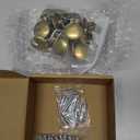 HUGOLEM 20 Pack Brass Round Antique Brass Kitchen Cabinet Knobs Cupboard Door Knobs Drawer Handle Pulls Dresser Knobs with 21 Pcs Screws for Bathroom Drawer Door Hardware