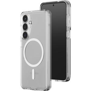 RhinoShield Clear Case Compatible with Magsafe for Galaxy S25 Plus | Magnetic, Advanced Yellowing Resistance, Crystal Clear, Protective Clear Phone Case