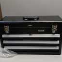 VEVOR Metal Tool Box, 20.5-inch, Portable Metal Tool Box with 3 Drawers, Small Tool Chest with EVA Liners, Ball Bearing Slide Drawers Locking & Powder Coated Finish, Multi-Function Tool Organizer