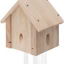 Carpenter Bee Trap for Outside - Best Bee Trap - Cabin Style Nature Hanging Wood Carpenter Bee Traps Outdoor - Insect Traps with Removable Vault (1 Pack)