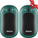 AI Hand Warmers Rechargeable, AaoLin 2 Pack Electric Hand Warmers Reusable, 12Hrs Long Heating, Portable Pocket Handwarmer Great Gift for Outdoors, Camping, Golf, Hunting Gear