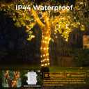 3 x WdtPro Fairy Lights Battery Operated with Remote, 33Ft 100 LED Battery Powered String Lights with Timer, Outdoor Waterproof 8 Modes Twinkle Lights for Bedroom Indoor Christmas Decor Warm White