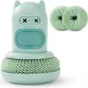 Dish Scrubber with Soap Dispenser, 2 Replaceable Sponges Included, Refillable Push-Button Handheld Sponge Scrubber, Palm Grip Kitchen Sink Cleaner for Dishes, Pots, Pans & Nonstick