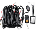 High Beam Harness kit 4 Leads 12V Strobe Switching Power Supply Relay Blade Fuse 14AWG core Cable Harness kit for LED Driving Light Strip