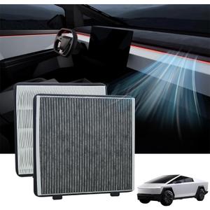 HEPA Air Filter for Tesla Cybertruck with Activated Carbon Replacement Accessories for Trunk Air Inlet(1 Pack)