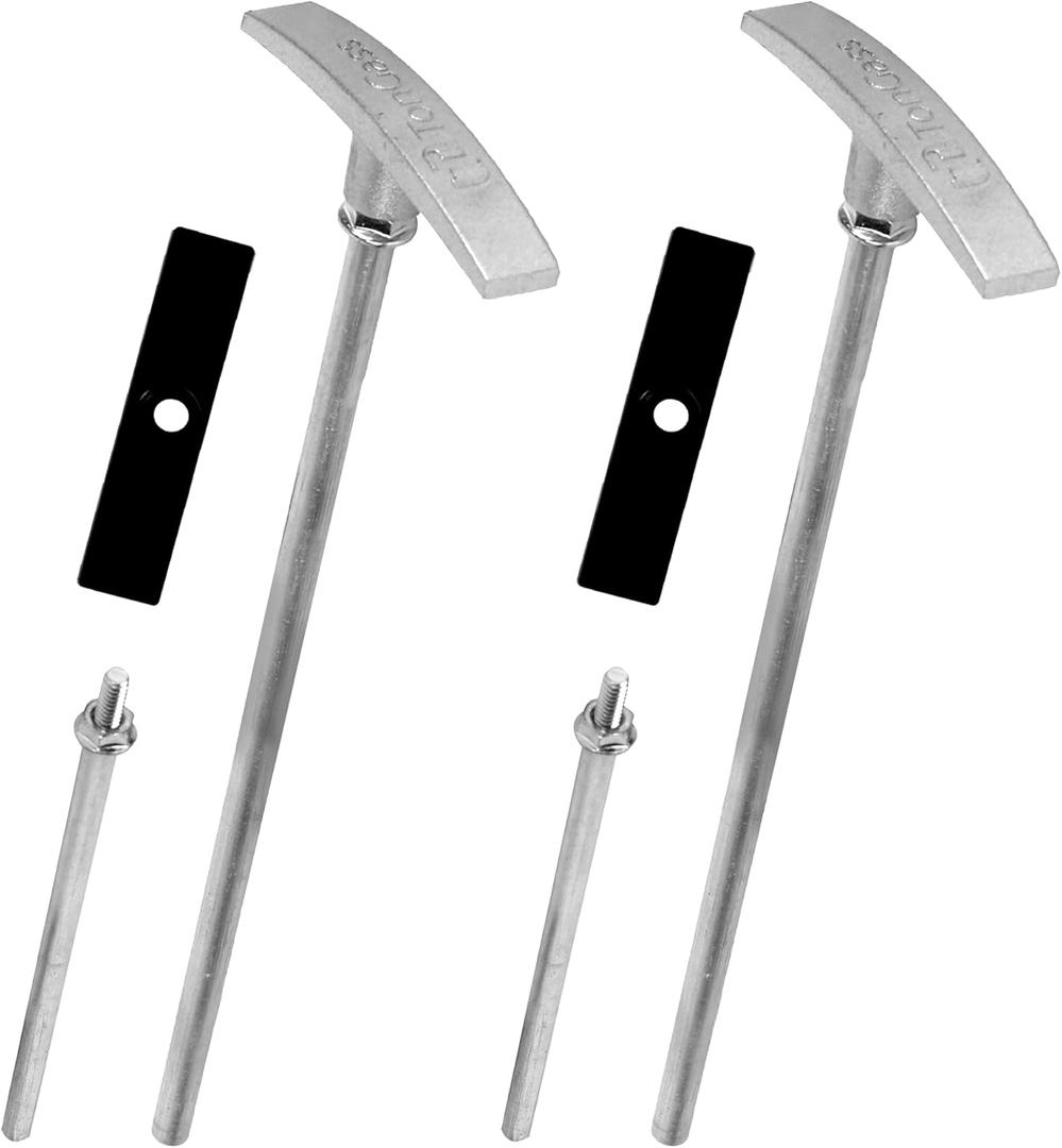 TonGass 2-Pack Universal Fit RV Waste Valve Replacement Kit RV Camper Dump Valve Handle, Includes Handle & Tube Extension