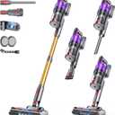 MYUAKO Cordless Vacuum Cleaner 680W 55kPa Vacuum Cleaners for Home Up to 75Mins, Cordless Rechargeable Vacuum Cleaner Anti-Tangled Vacuum Cleaner 1.8L for Hardwood Floor,Carpets,Pet Hair Nova G8