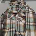 WINDFIT Women's Full Zip Fleece Flannel Jacket Plaid Sherpa Lined Jacket for Women (Light Green, Small)