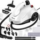 Steam Cleaner, Heavy Duty Canister Steamer with 23 Accessories, Steam Mop with 5M Extra-Long Power Cord for Home Floor Cleaning, Grime,Grease,Grout,l, Upholstery, Car Detailing,White, Large