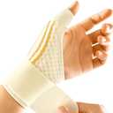 FREETOO Stable Thumb Brace for Arthritis Pain and Support, Thumb Spica Splint Right Hand Left Hand for Trigger Thumb, Thumb Immobilizer Brace for Tendonitis,Sprain,Carpal Tunnel,Beige Left L