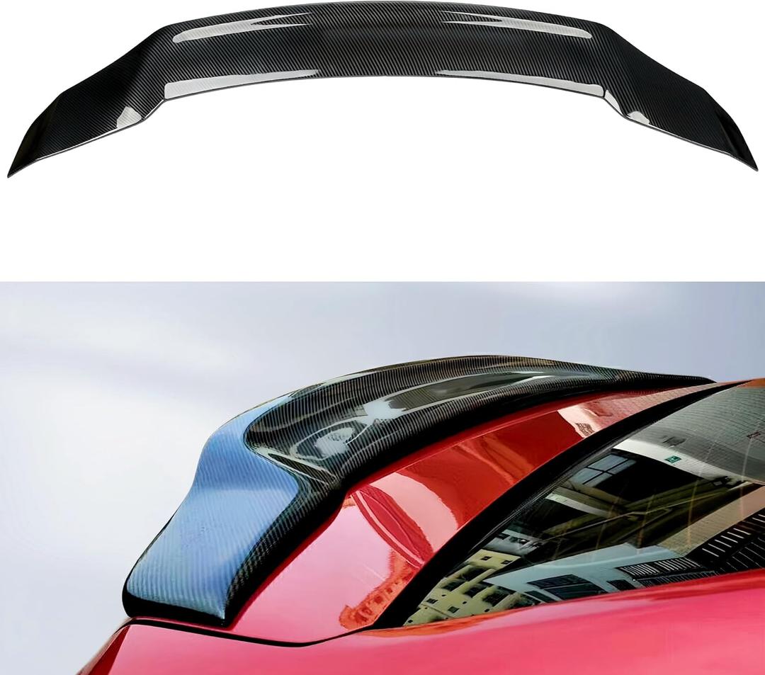 Rear Trunk Spoiler Compatible with 2018-2022 Honda Accord, R Style Duckbill Spoiler Fits for 2018 2019 2020 2021 2022, Exterior JDM High Kick Wing Lip (Carbon Fiber Style)