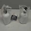 Vine Creations White Glass Soap Dispenser, 2 Pack Kitchen Soap Dispenser Set with Stainless Steel Pump, 16 oz Dish Soap and Hand Soap Dispensers for Bathroom with Waterproof Labels (Matte White Bottle / Matte Black Pump)