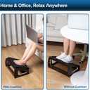 StrongTek Wood Ergonomic Footrest - 4-Angle Adjustable Foot Stool for Desk, Office Footrest, Anti-Slip Foot Stand for Under Desk, Enhances Posture, Promotes Blood Circulation, Easy Assembly (Espresso)