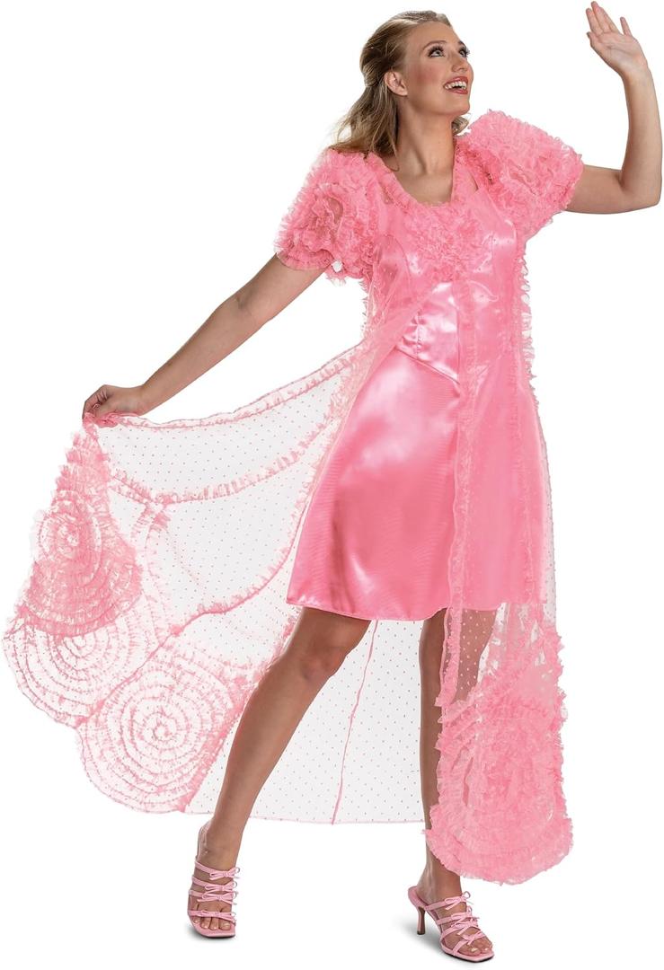 Disguise Wicked Glinda Popular Dress Costume, Official Wicked Movie Costume for Women, Adult Size (12-14)