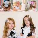 Fsmiling Hair Bows for Girls Alligator Clips Flower Girls Bows Grosgrain Ribbon Bows Hair Accessories for Girls Valentine's Day Easter Party 11 Pack (Multi-colored-2)