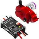 GOUPRC Upgrade 30A Brushless ESC & 1224 4500KV Brushless Outrunner Motor with Transmission for SCX24 RC Crawler Axial 1/24 RC Crawler Buggy Truck