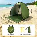 Camping Tent, Pop Up Beach Tent, Sun Shelter - Green | 1-person tent, UPF 50+ UV Protection，Lightweight & Easy Setup, Beach Shade Canopy, Portable & Foldable with Carrying Bag