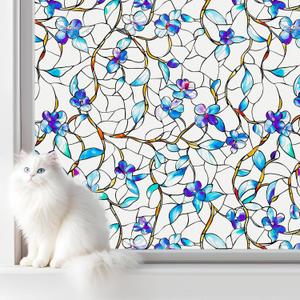 SOMWISE Frosted Glass Window Film, Heat Insulation, UV Block, Anti-Glare, One Way Privacy Tint, Static Cling for Home Bathroom Door, Renter Friendly, Day & Night Privacy, 35*78.5  