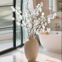 4pcs Cherry Blossom Branches Artificial Flowers for Spring Tall Vase Decoration,40" Long Stem Fake Cherry Flowers for Home Wedding Party Bedroom Table Centerpiece Arrangement Decor(White)