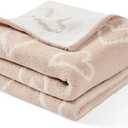 CREVENT 30"X40" Cozy Soft Warm Chenille Baby Blanket for Girls Boys, Newborn Essentials for Infant, Baby Shower Receiving Gift - Pink Heart (Chenille Pink)