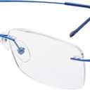 Eyekepper Titanium Rimless Reading Glasses Readers Women Blue +1.5 (Lens Width 51mm-blue)