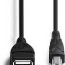 USB 2.0 Cable A Female to USB B Male Cable for Printer Extender Connection Cables USB_A/F-USB_B/M Adapter (USB_A-USB_B Cables Black)