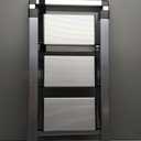 XinSunho 3 Step Ladder, Retractable Handgrip Folding Step Stool Ladders with Anti-Slip Wide Pedal, Aluminum 3 Steps, 330lbs Safety Household Ladder (Silver)