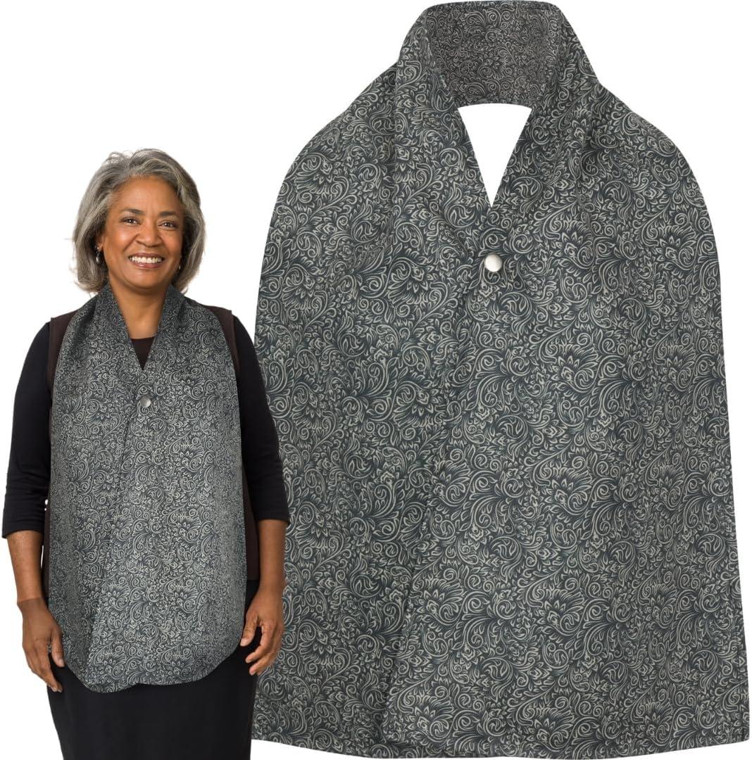 Adult Bib Scarf - Dignified Alternative to Bibs | Washable and Reusable Clothing Protectors for Eating