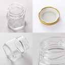 1.5 oz Clear Hexagon Jars,Small Glass Honey Jars With Lids(golden),Mason Jars For Herbs,Foods,Jams, Liquid,Party Favor,Mini Spice Jars For Storage 30 Pack