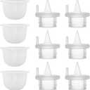 6pcs Duckbill Valves and 4pcs Silicone Diaphragm Compatible with Zomee Z1/Z2/BabyBuddha/NCVI 8782/8780/Motif Twist Breast Pump Replacement Pump Accessories