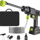 Cordless Pressure Washer Battery Powered, 10 Speed Adjustment, 990PSI Portable Power Washer, with 6-in-1 Nozzle, 16.4FT High-Elastic Hose, 21V Battery&Charger for Home, Car, Garden, Patio, Floor