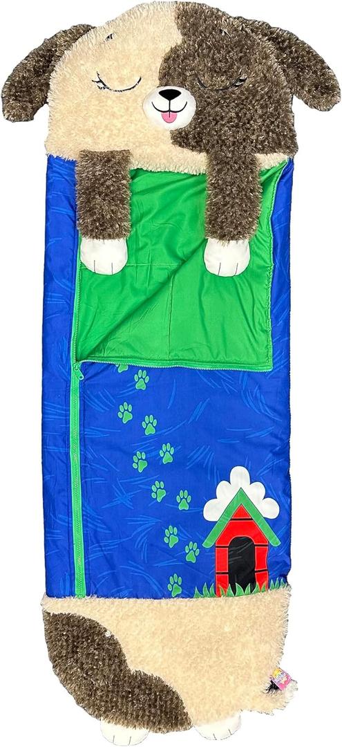 Happy Nappers Happy Nappers 2-in-1 Pillow & Sleepy Sack Dog 66x30in Large | S4 Kids Sleepy Sack for Nap Time and Sleepovers, Ultra Soft Material, 66 x 30 in Size, Suitable for Ages 3 and Up