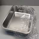 Stainless Steel Cats Litter Box, 4" Height Litter Box for Small Animals, Easy Entry, Easy to Clean, Non Stick Smooth Surface