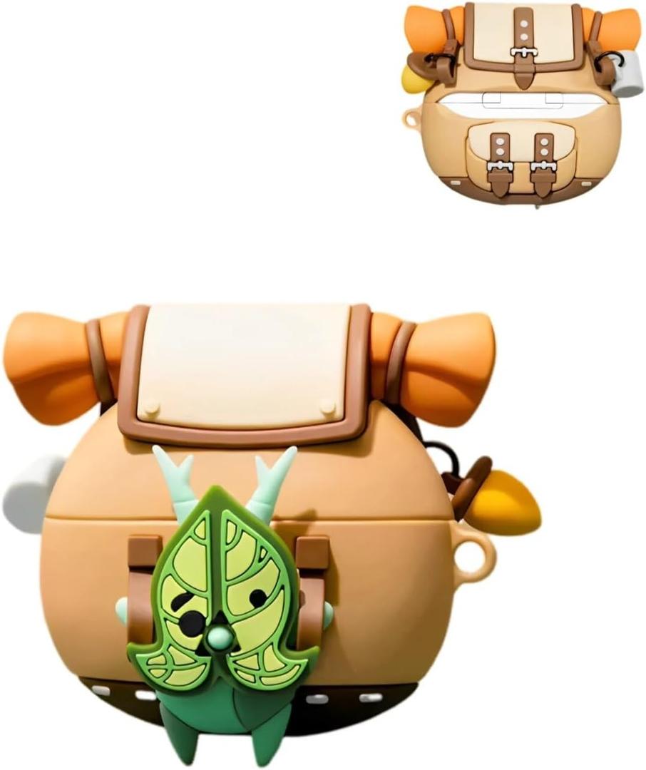 Silicone Korok Case Compatible with Airpods Pro/Pro 2nd Generation with Keychain, Cute Anime Yahaha Shockproof Protective Cover for Kids for Airpods Pro 2