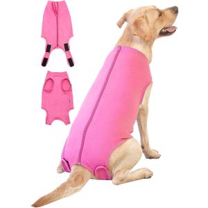 Dog Surgery Recovery Suit - After Spay, Abdominal Wounds Post Surgical Recovery, Anti Licking Breathable Dog Onesies for Small, Medium & Large Pet, Alternative Bandages Cone E-Collar (3XL (Back length: 25.6"))