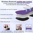 Wireless TENS & EMS Unit Back Pain Relief Massager - APP Controlled Bluetooth EMS Muscle Stimulator Machine for Back Shoulder Leg Neck Pain Relief