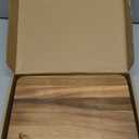 Acacia Wood Cutting Board Set of 3, Small Wooden Charcuterie Boards, 9.8x7.1x0.4 Inch Lightweight Chopping Boards with Hanging Rope for Kitchen Camping, Serving Boards for Fruit Cheese Sandwich Lemon